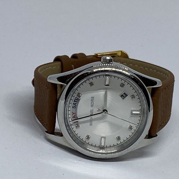 Michael Kors Colette MK6067 Women's Brown Leather Analog Dial Quartz Watch JK524 - Picture 7 of 12